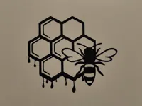 Déco murale abeille et nid d'abeille — photo 2