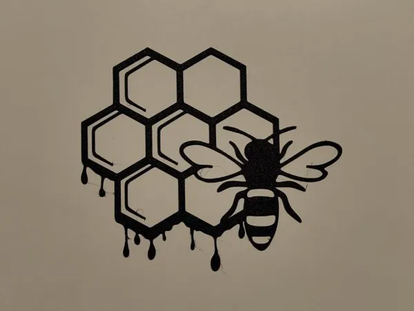 Déco murale abeille et nid d'abeille