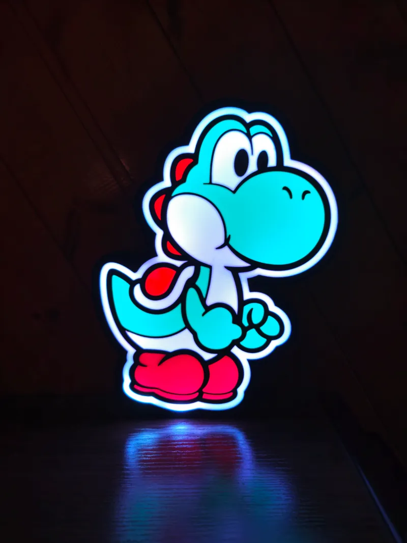 Yoshi Super Mario LED Light Box