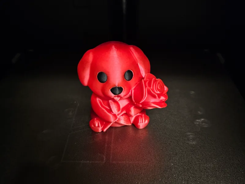 Cute Puppy with Rose - Valentine's Gift
