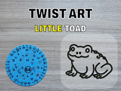 Twist Art 64 Toad - Rotary Drawing Stencil
