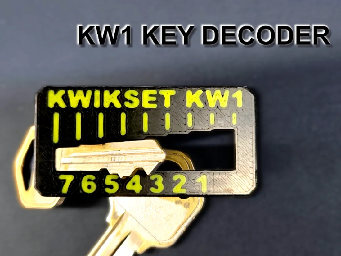 C32123 Keycode Kwikset KW1 Keycode Decoder Card - Free 3D Print Model - MakerWorld