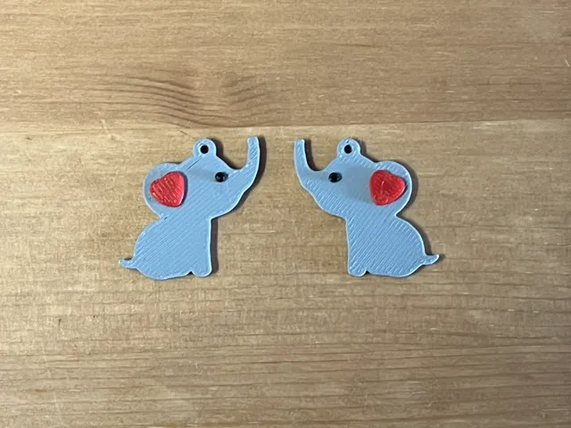 baby elephant earrings
