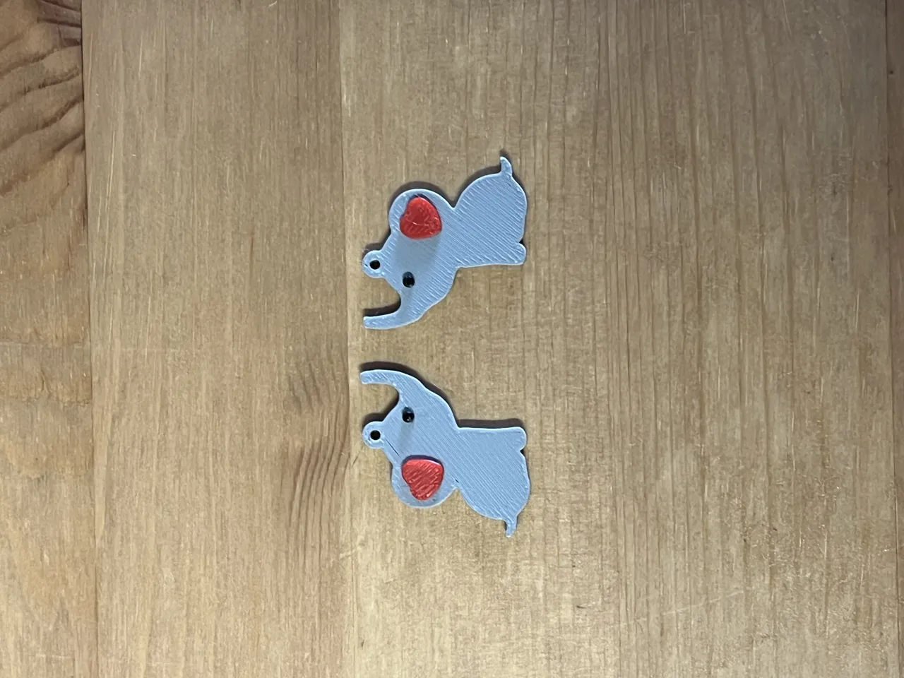 baby elephant earrings view 2