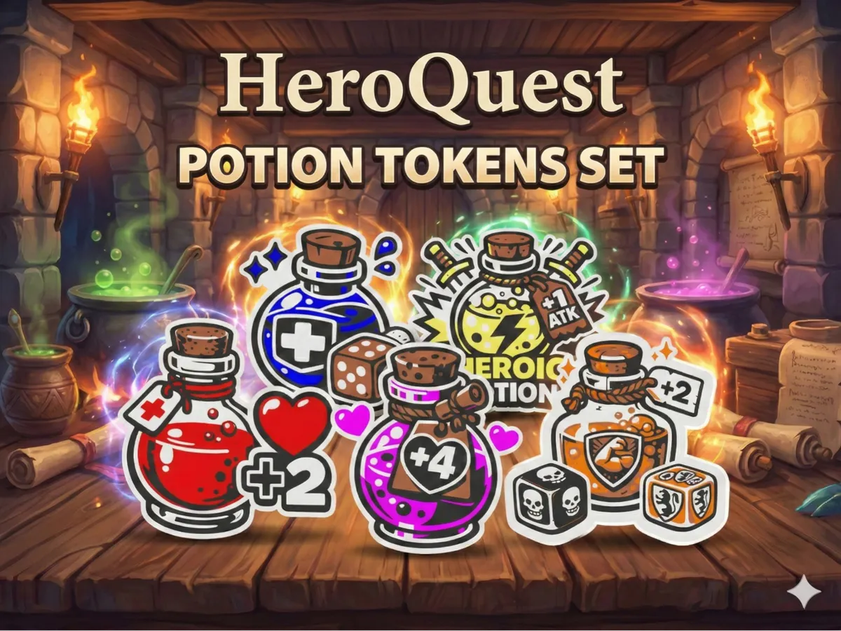 HeroQuest Potion Tokens Set - Free 3D Print Model - MakerWorld
