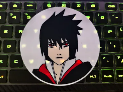 [Naruto] Uchiha Sasuke Emblem Hawk Sasuke Coaster (5cm radius)