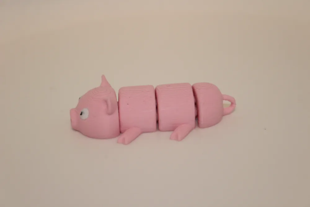 flexi print in place pig - Free 3D Print Model - MakerWorld