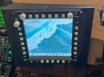 AH-64D MPD screen mounts