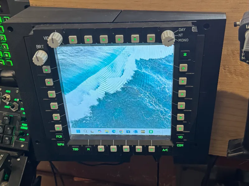 AH-64D MPD screen mounts
