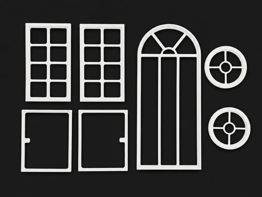 Miniature Window & Door Frame Set - Free 3D Print Model - MakerWorld