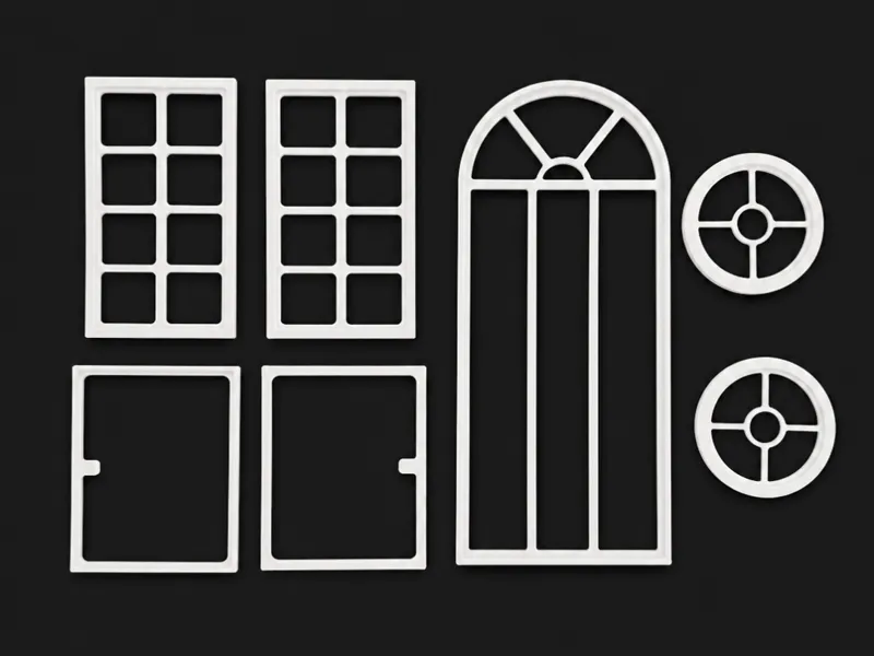 Miniature Window & Door Frame Set