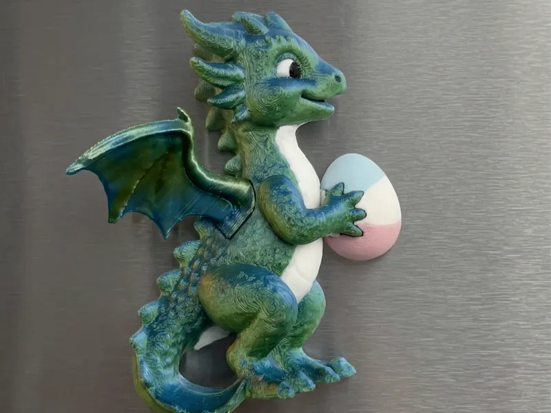 Easter Dragon Fridge Magnet