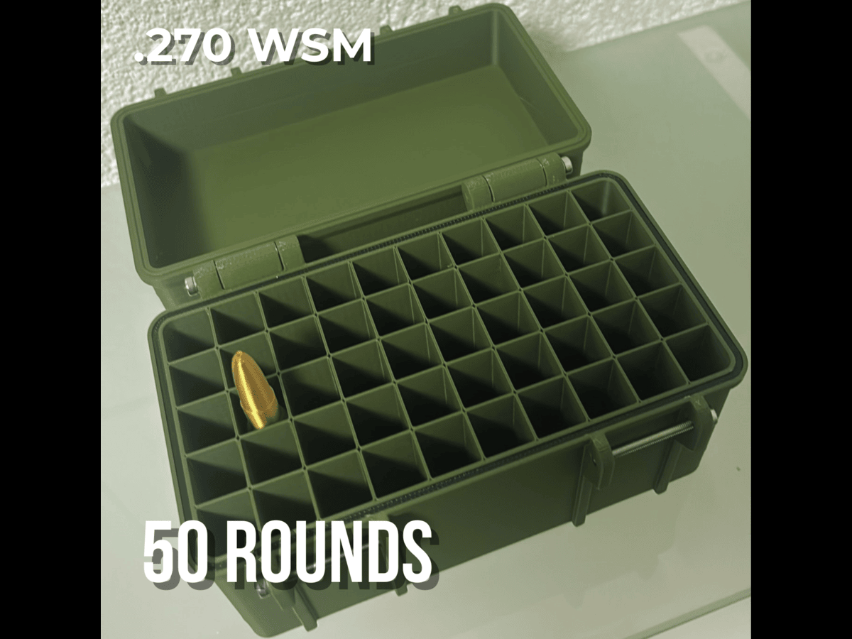 270 WSM Ammo Box - Holds 50 Rounds