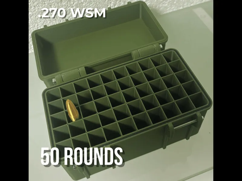 270 WSM Ammo Box - Holds 50 Rounds