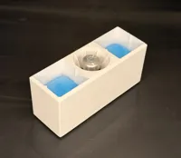 16mm wide by 37mm tall vial + Walmart Ice Cubes