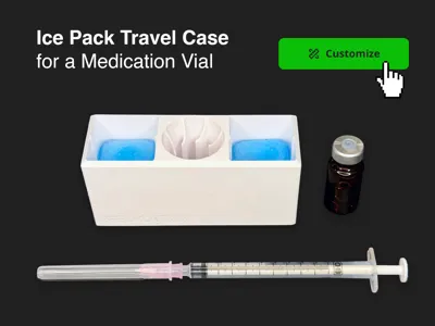 Travel Ice Case for Insulin Vial, Peptides or HRT