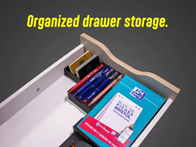 Organized drawer storage.
