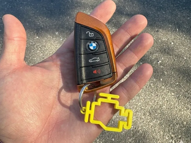 Iconic Check Engine Keychain