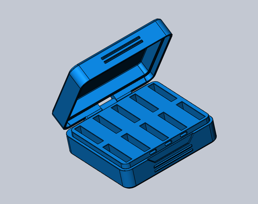 Miniatura 2 do modelo 3D 一体打印纽扣电池收纳盒（免支撑免五金）