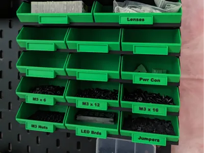 Skadis Parts Trays with Label Inserts