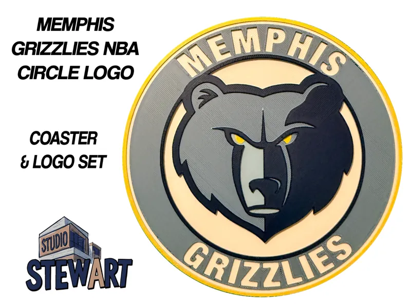 Memphis Grizzlies NBA LOGO - COASTER/OFFICE SIGN
