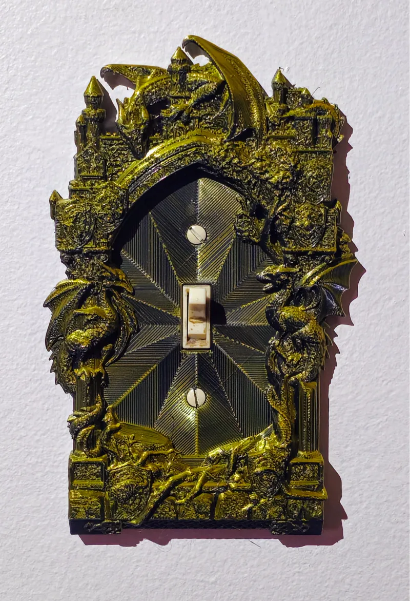 Dragon Forest Castle Light Switch Plate