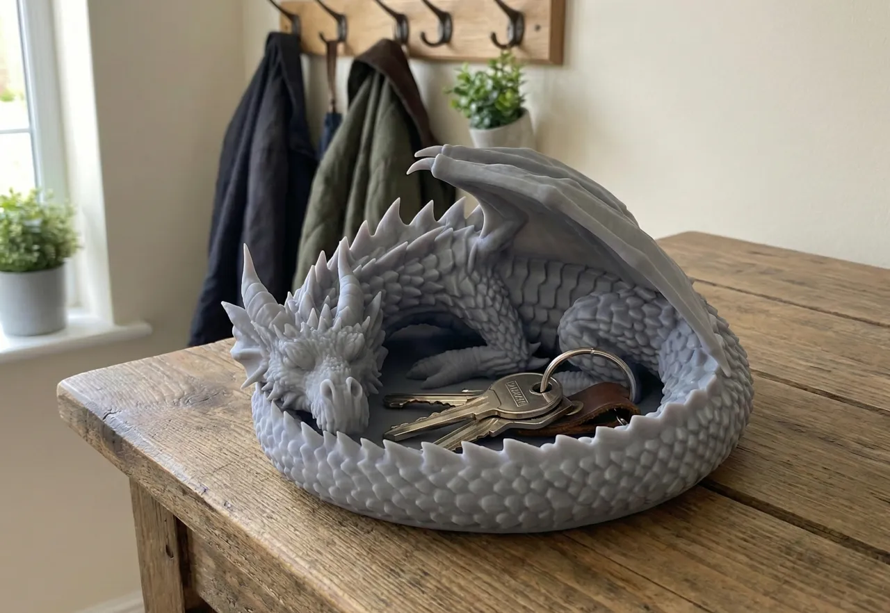 Sleeping Dragon Keys Bowl view 2