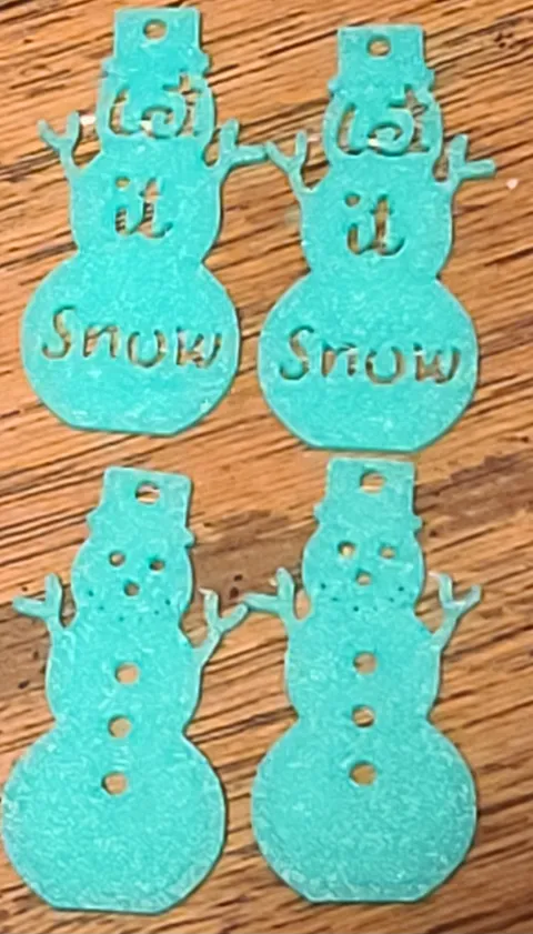 2 Snowman Earrings
