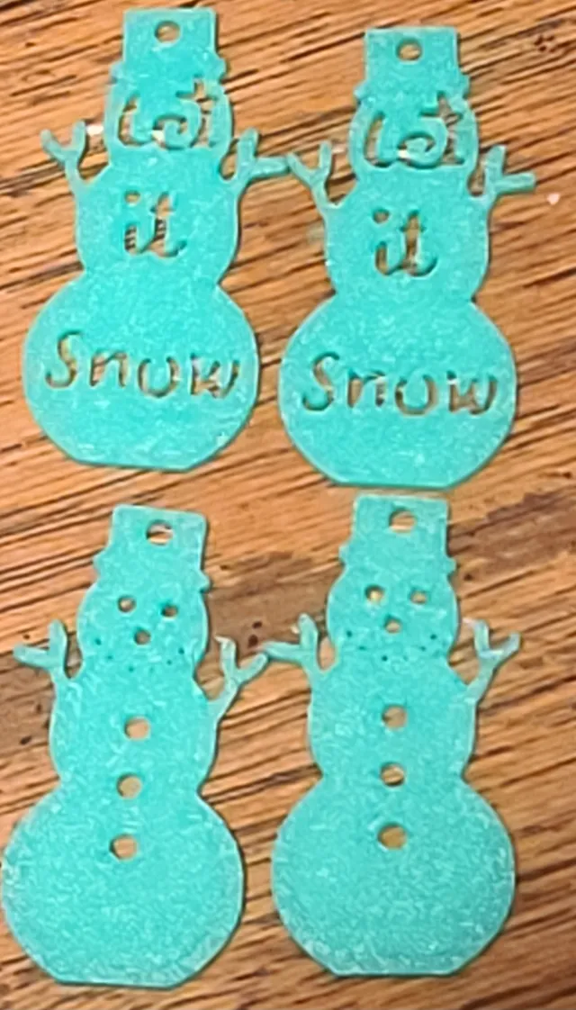 2 Snowman Earrings