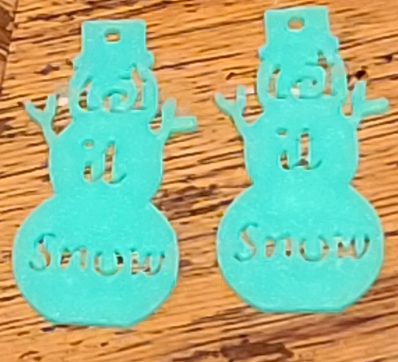 2 Snowman Earrings view 2