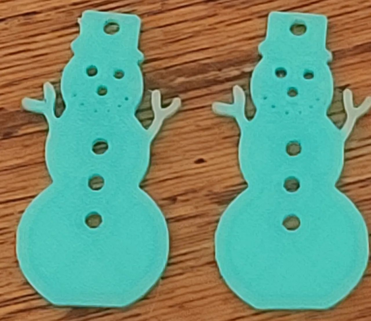 2 Snowman Earrings view 3