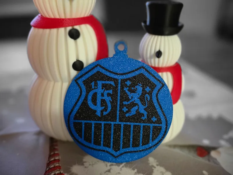 FC Saarbrücken Ornament beidseitig Weihnachten