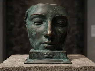 Surreal Anachronism Lady Bust - Modern Sculpture
