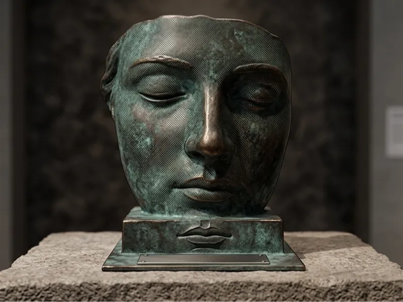 Surreal Anachronism Lady Bust - Modern Sculpture