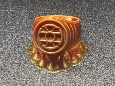 Gold Lantern Ring - Free 3D Print Model - MakerWorld