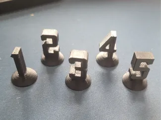 Numbered Game Pawns