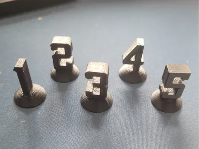 Numbered Game Pawns