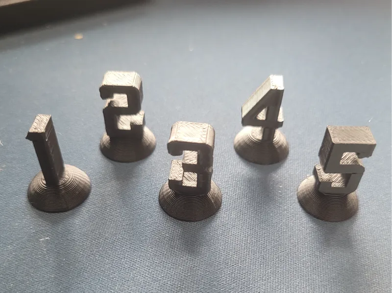 Numbered Game Pawns
