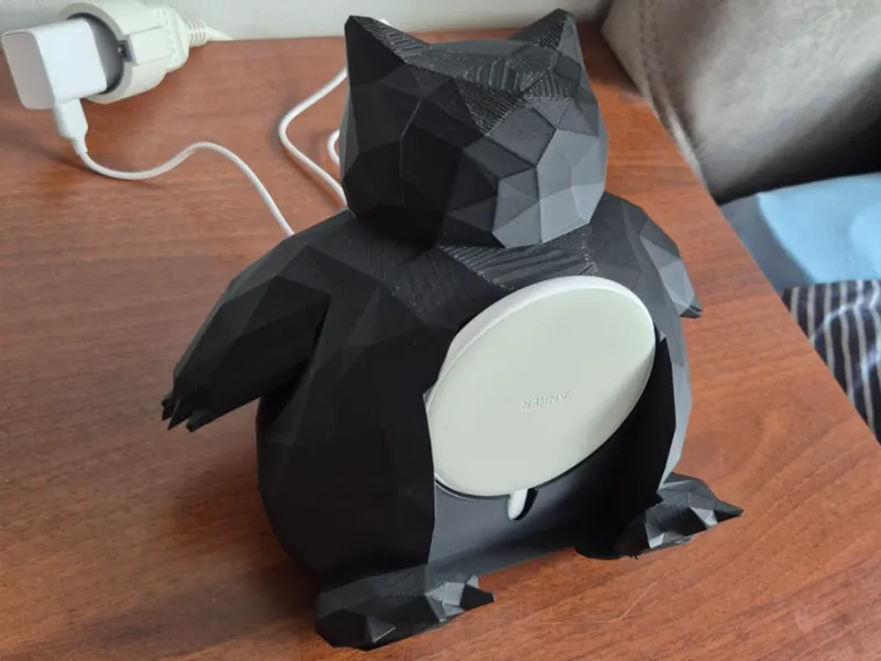 Low Poly Snorlax Phone Chraging station