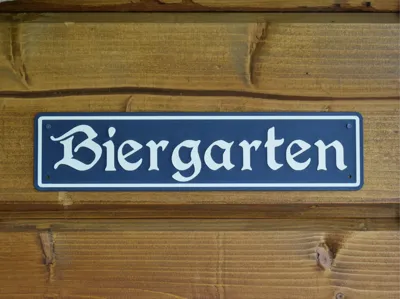 Biergarten sign