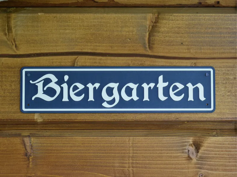 Biergarten sign