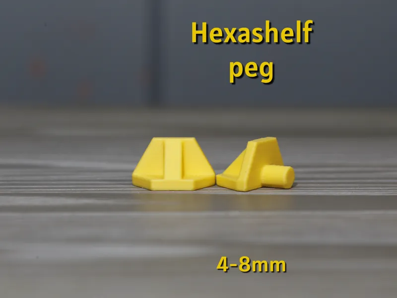 HexaShelf Peg – 4–8 mm shelf support