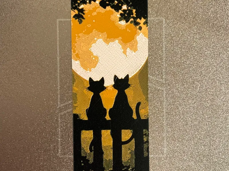 2 Cats Watching the Moon Bookmark
