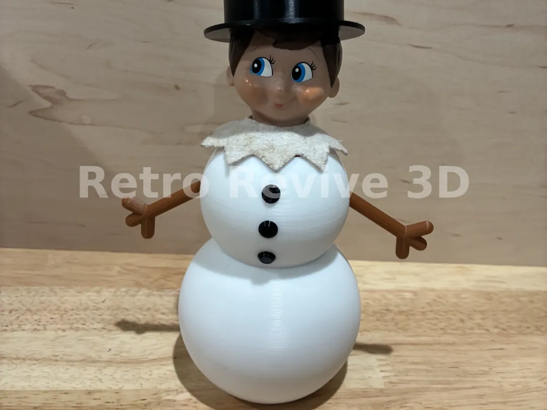 Elf on the Shelf Snowman - Free 3D Print Model - MakerWorld