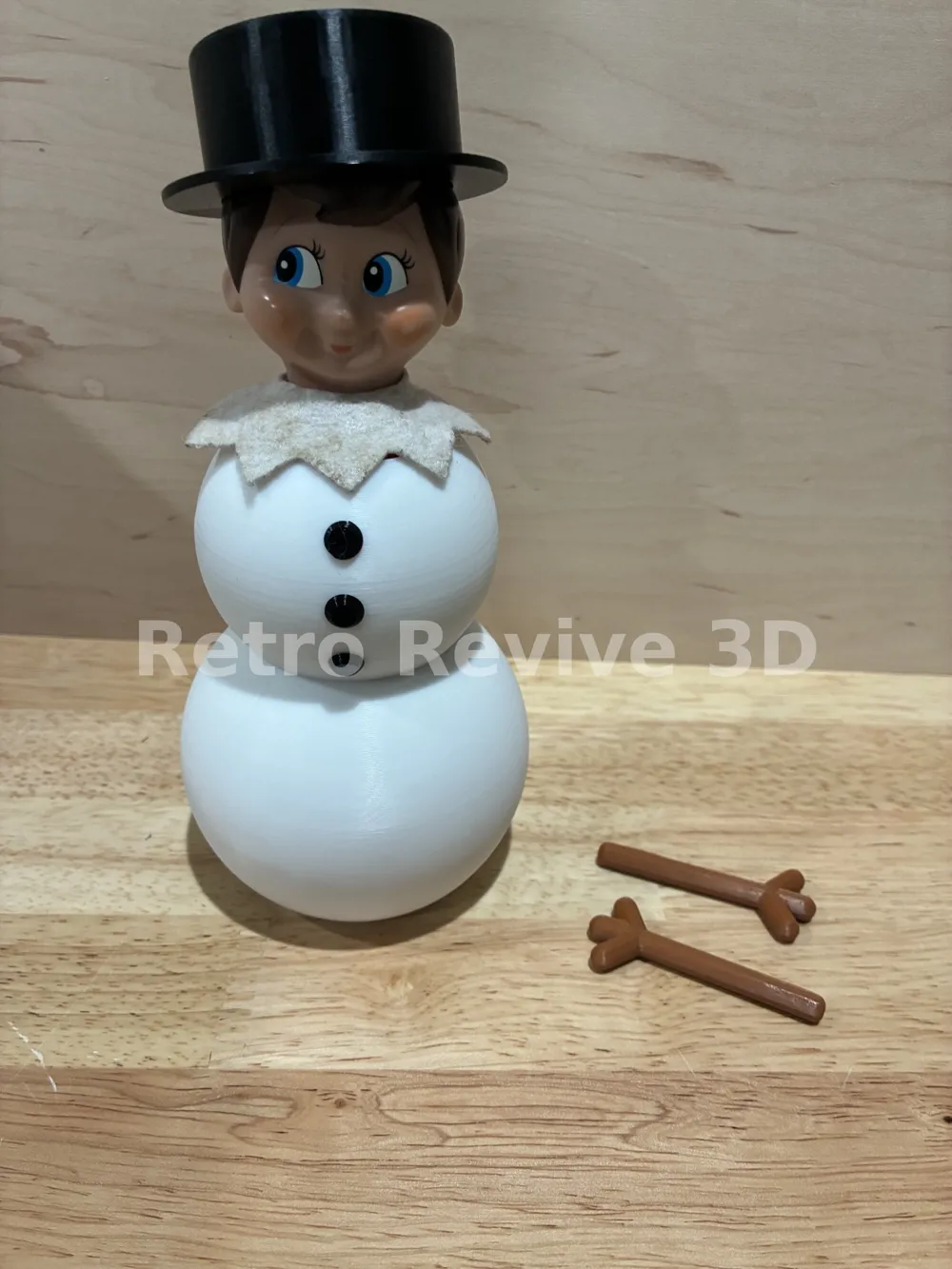 Elf on the Shelf Snowman - Free 3D Print Model - MakerWorld