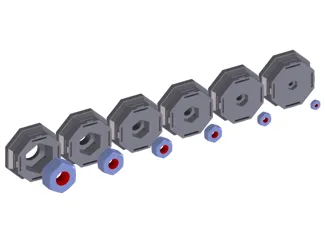 Multiboard Custom Connector for DIN934 Nuts