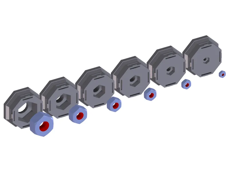 Multiboard Custom Connector for DIN934 Nuts