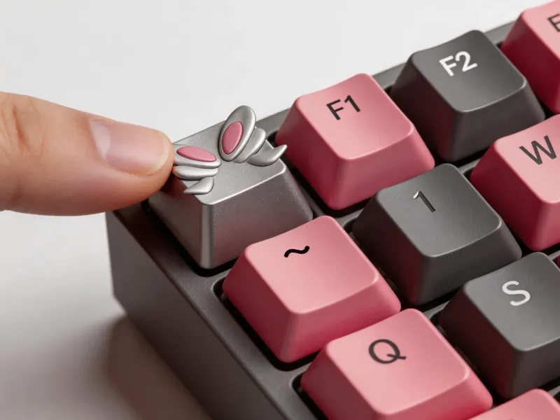 瓦罗兰特暮蝶戒指蝴蝶键帽骚粉色valorant clove keycap pink