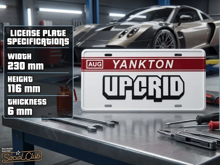 GTA Online Custom License Plate - Yankton Edition