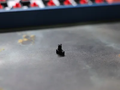 Mechanical keyboard long keycap stabilizer connecting part